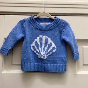Periwinkle Sail to Sable sweater 18 months